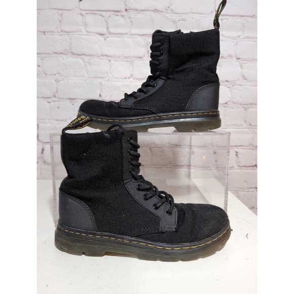 Dr. Martens Docs Doc Martens Combs J Combat Rebel Boot Black Unisex Size 2 Kids - Picture 1 of 11